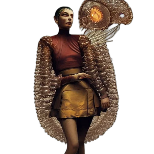 jacket, dress, staff, jewelry transparent PNG cut-out