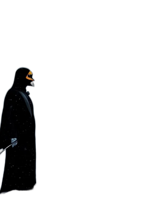 mask, jacket, staff, robot transparent PNG cut-out