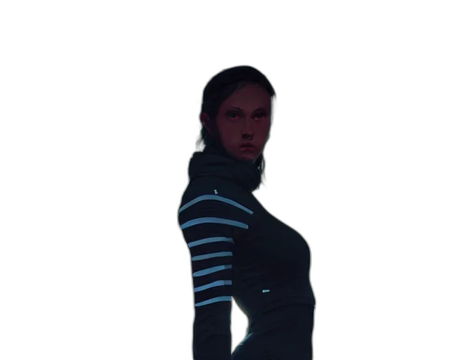staff, jacket, dress, face transparent PNG cut-out