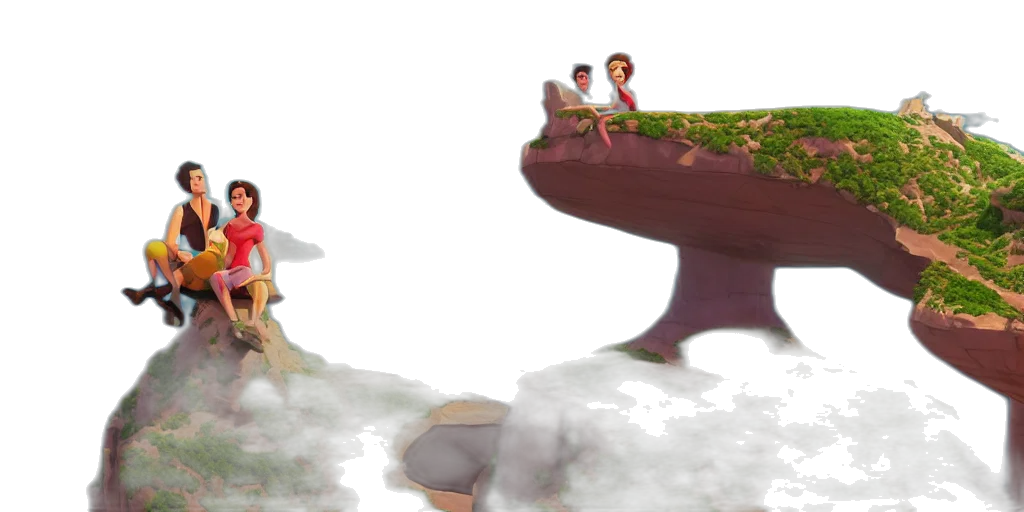 concept art, 3d render, fantasy art, pixel art transparent PNG cut-out