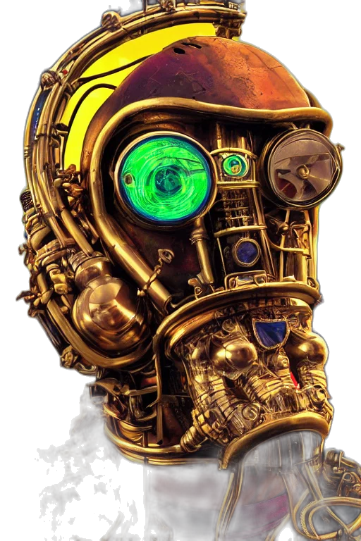 robot, mask, face, jewelry transparent PNG cut-out