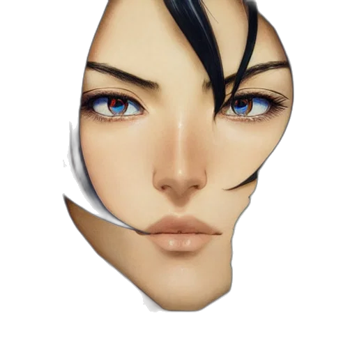 mask, face, hair, jewelry transparent PNG cut-out
