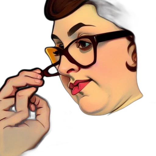 face, staff, cartoon, photorealistic transparent PNG cut-out