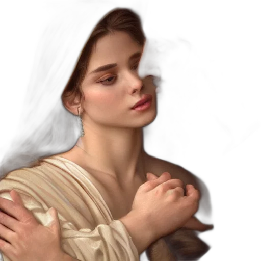 face, dress, photorealistic, concept art transparent PNG cut-out