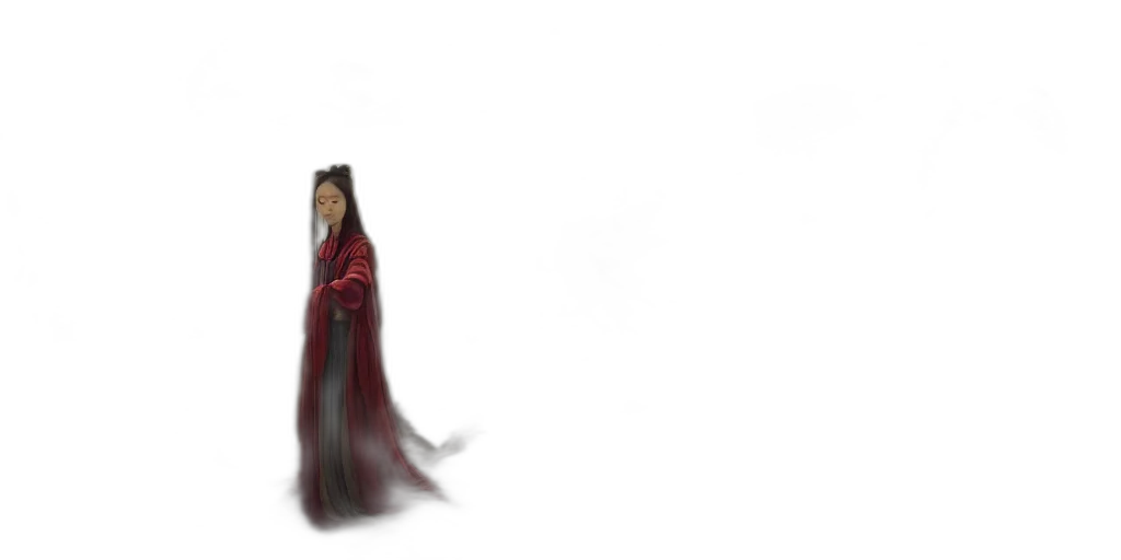 staff, dress, hair, sword transparent PNG cut-out