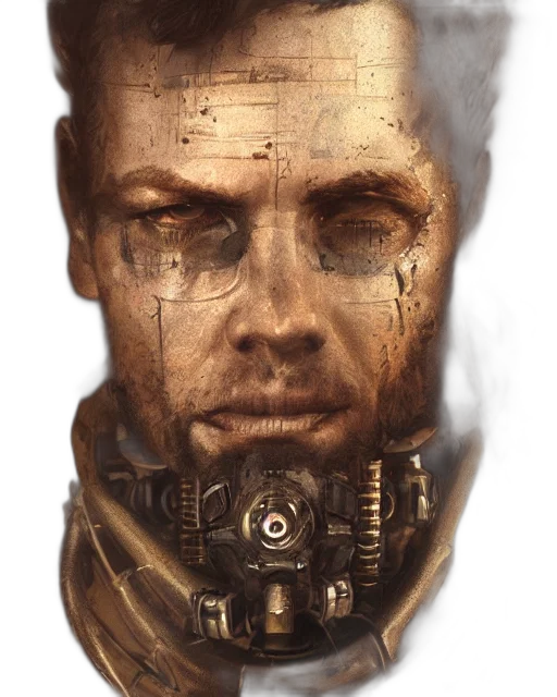 face, robot, mask, weapon transparent PNG cut-out