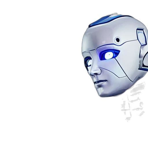 robot, mask, face, 3d render transparent PNG cut-out