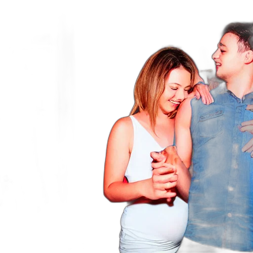 cute, couple, doing, bump transparent PNG cut-out