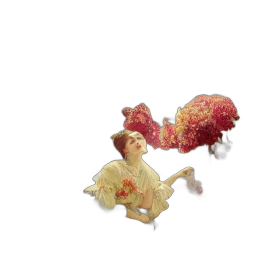 dragon, crown, flower, creature transparent PNG cut-out