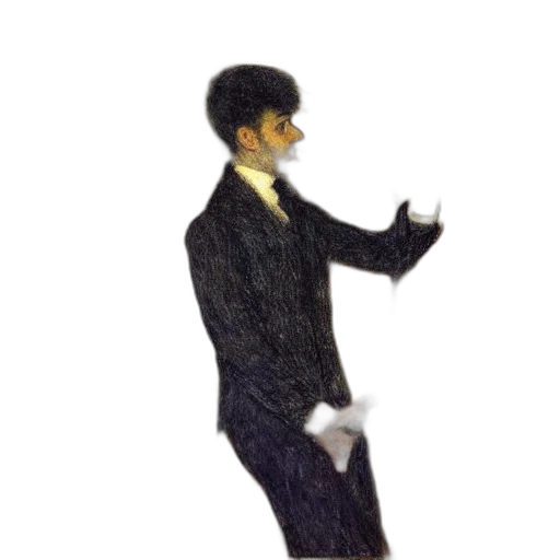 jacket, staff, mask, oil painting transparent PNG cut-out