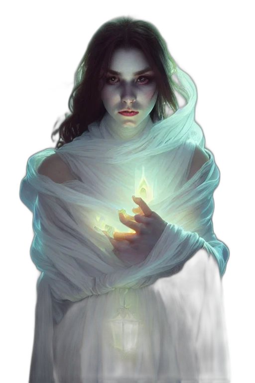 face, dress, creature, staff transparent PNG cut-out