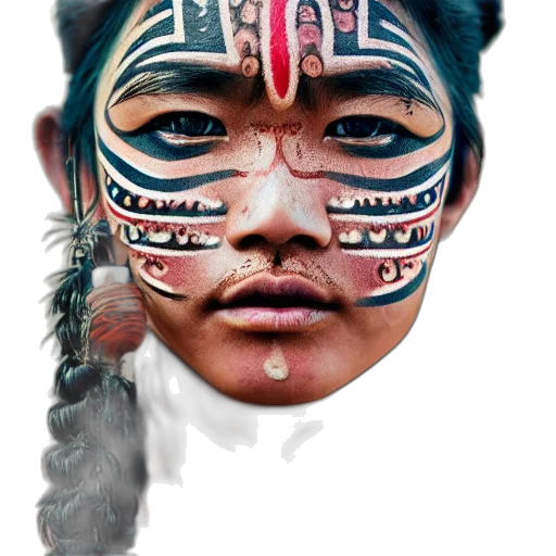 mask, face, jewelry, staff transparent PNG cut-out