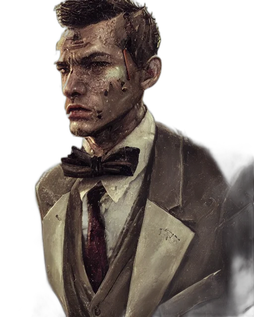 face, jacket, staff, concept art transparent PNG cut-out