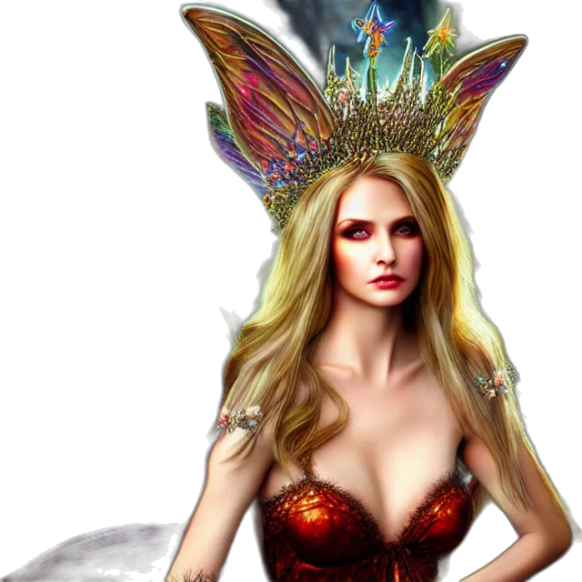 crown, dress, fantasy art, concept art transparent PNG cut-out