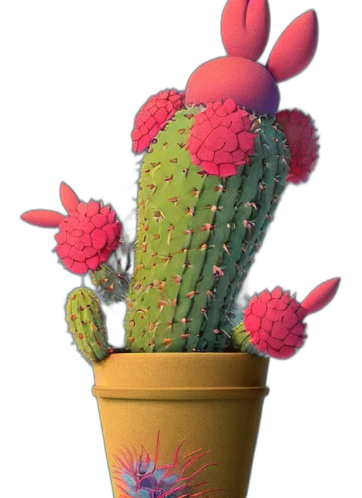 flower, crown, staff, creature transparent PNG cut-out