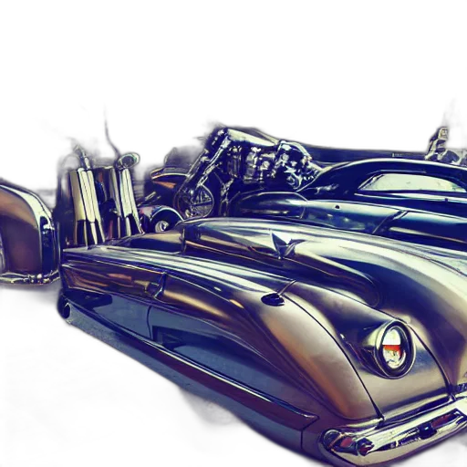 car, weapon, 3d render, photorealistic transparent PNG cut-out