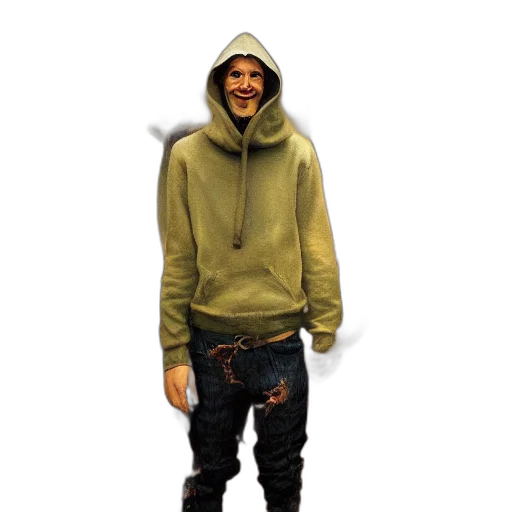 jacket, creature, face, mask transparent PNG cut-out