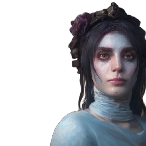 face, fantasy art, concept art, photorealistic transparent PNG cut-out