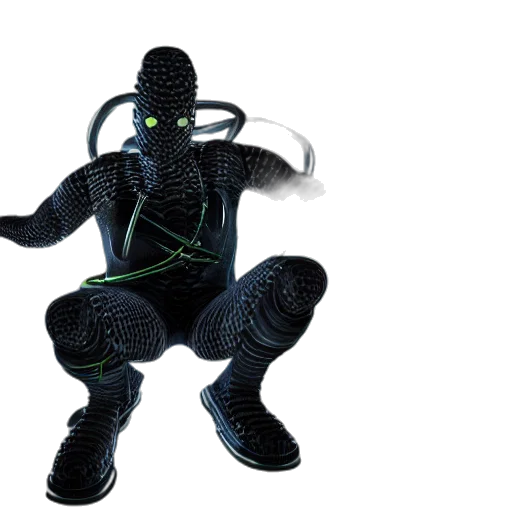 robot, mask, creature, staff transparent PNG cut-out