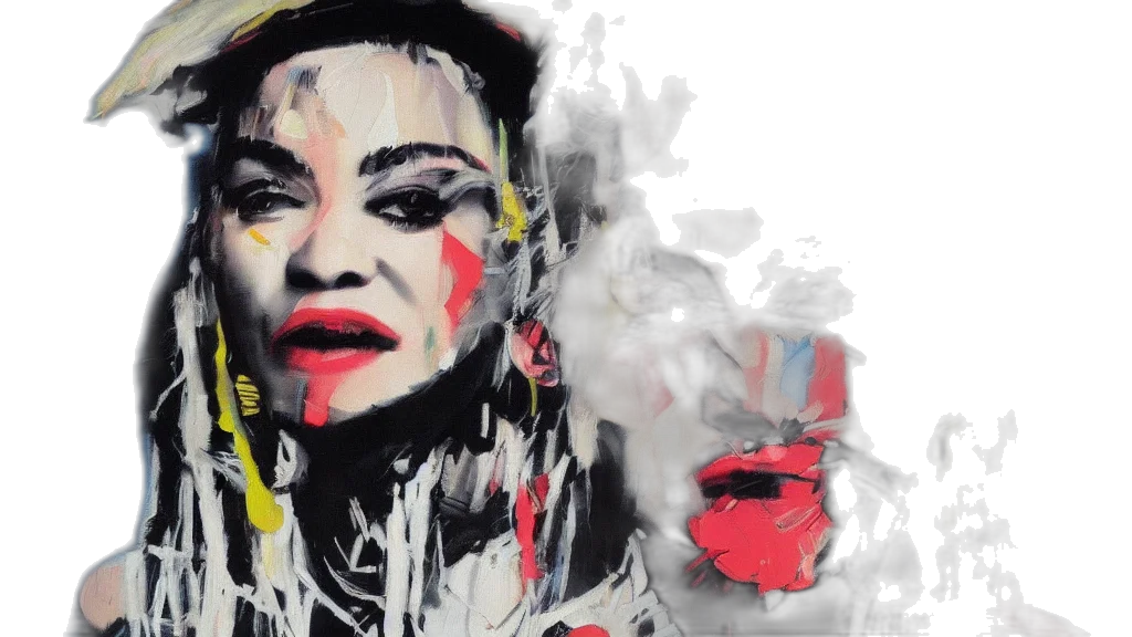 photorealistic, watercolor, madonna, original transparent PNG cut-out