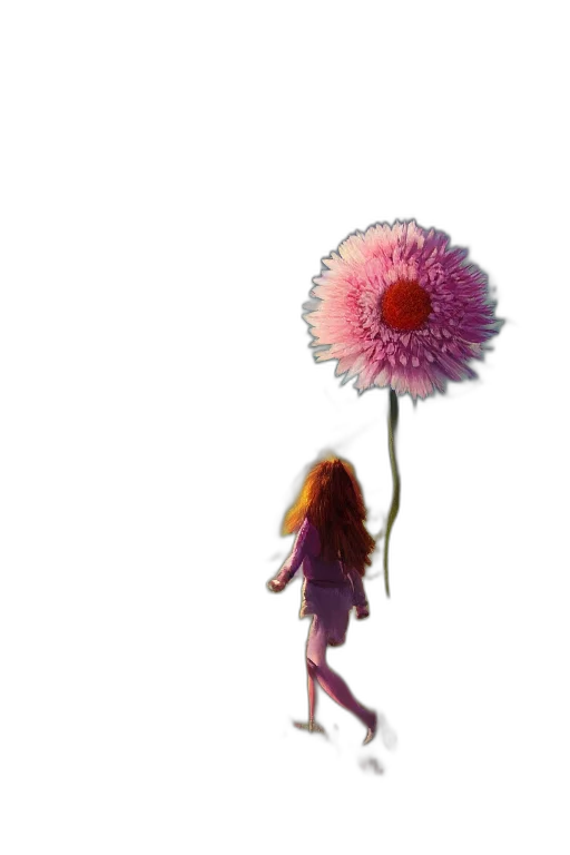 flower, umbrella, hair, staff transparent PNG cut-out