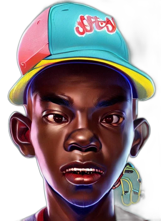 face, hat, photorealistic, concept art transparent PNG cut-out
