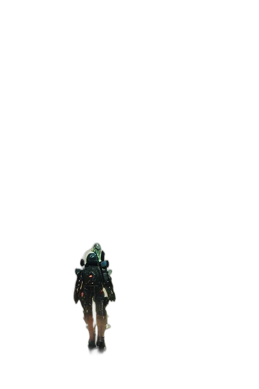 robot, staff, jacket, creature transparent PNG cut-out