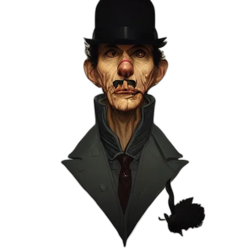 face, mask, hat, staff transparent PNG cut-out