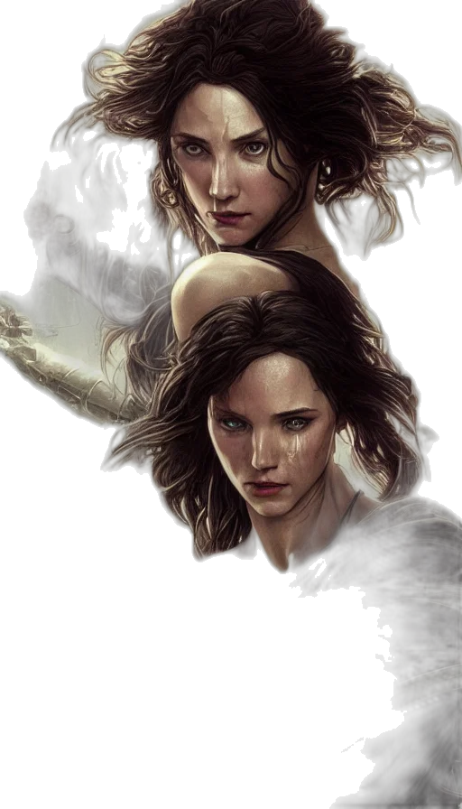 fantasy art, concept art, comic book art, photorealistic transparent PNG cut-out