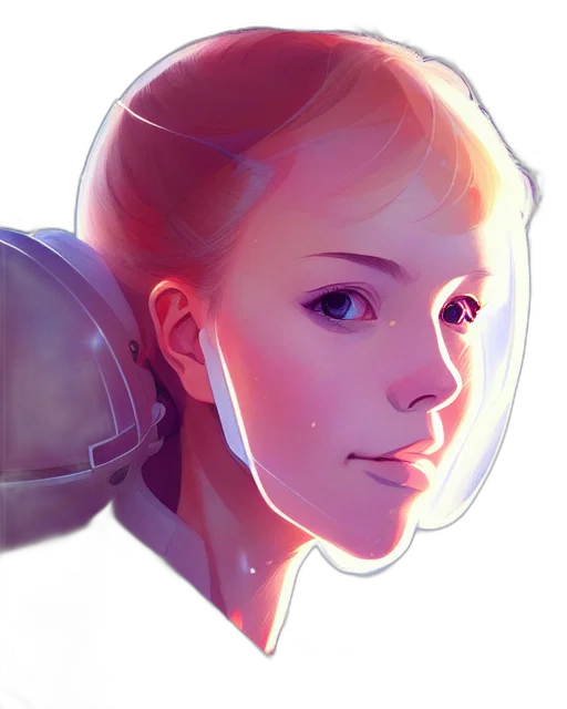 robot, face, concept art, comic book art transparent PNG cut-out