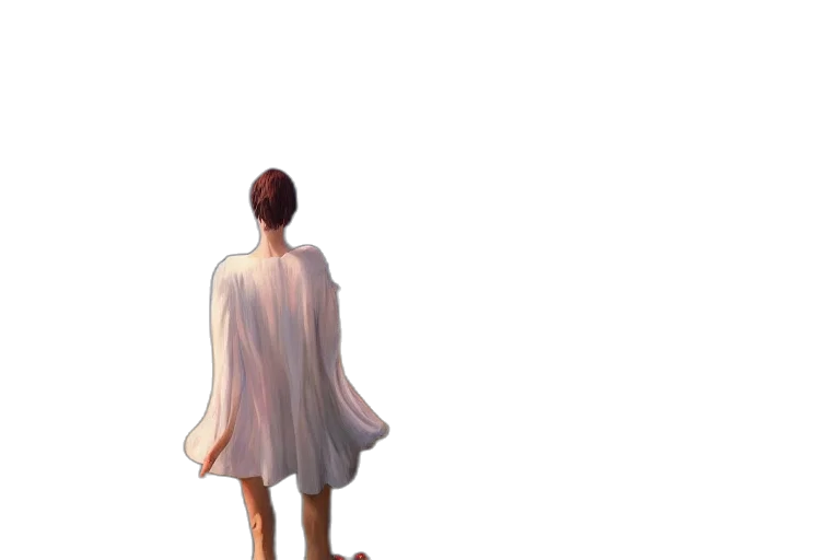 dress, jacket, staff, robot transparent PNG cut-out