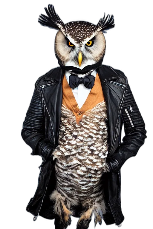 jacket, animal, mask, photorealistic transparent PNG cut-out
