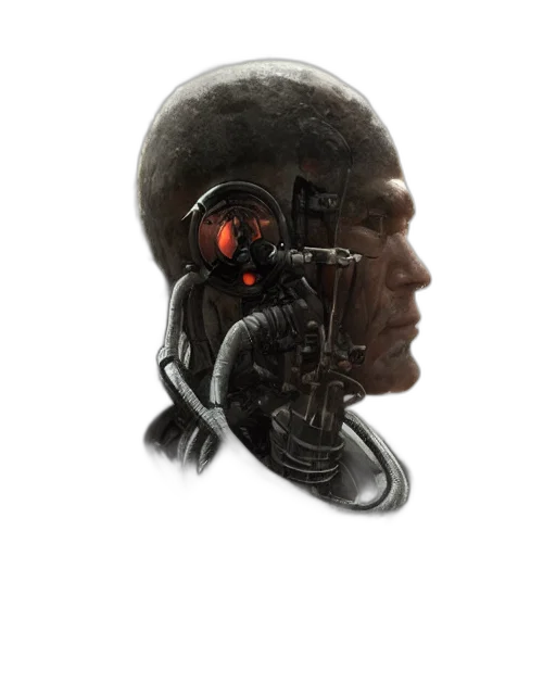 robot, face, mask, creature transparent PNG cut-out