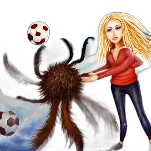 hair, creature, animal, fantasy art transparent PNG cut-out