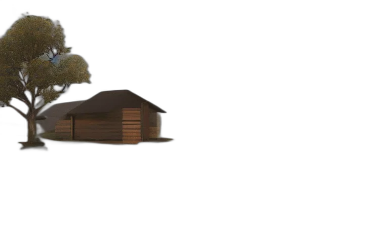 building, furniture, hat, 3d render transparent PNG cut-out