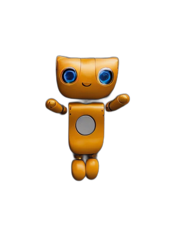 robot, staff, creature, 3d render transparent PNG cut-out