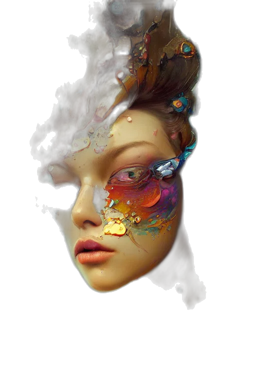 mask, face, crown, fantasy art transparent PNG cut-out