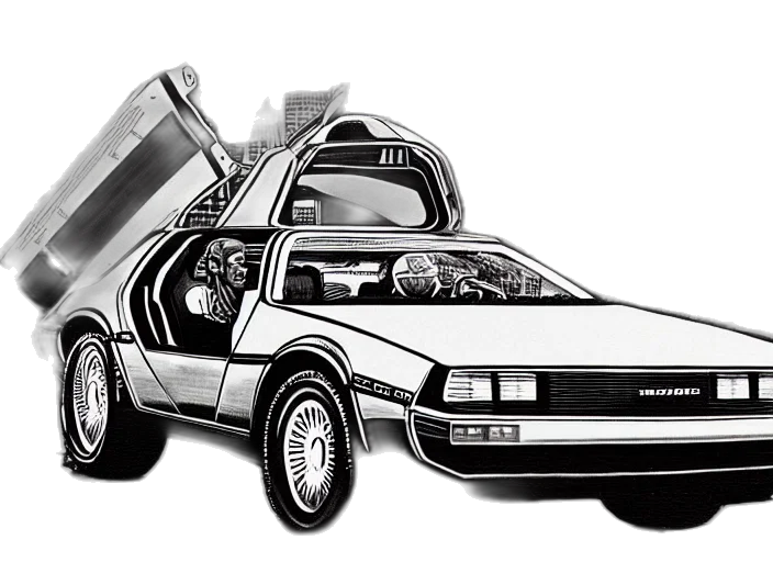car, robot, concept art, photorealistic transparent PNG cut-out
