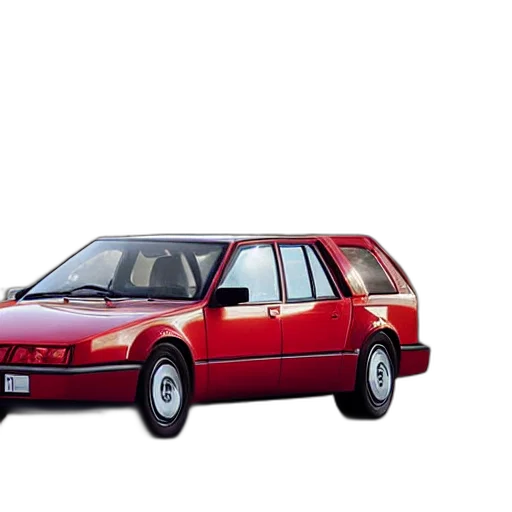 car, photorealistic, 3d render, vaporwave transparent PNG cut-out