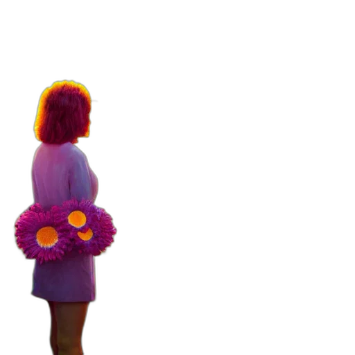 flower, dress, crown, staff transparent PNG cut-out