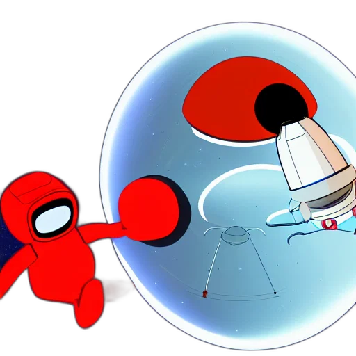 umbrella, concept art, 3d render, outer space transparent PNG cut-out