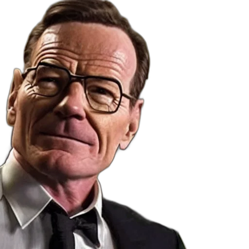 face, bryan, cranston, suit transparent PNG cut-out