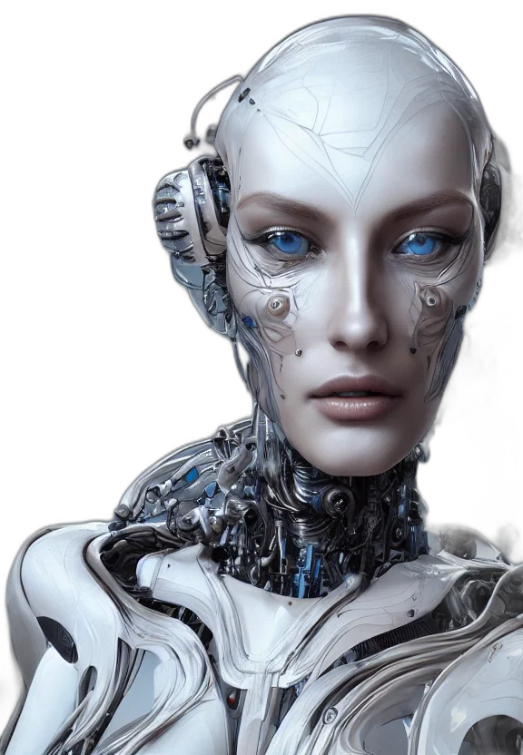 robot, face, cyberpunk, concept art transparent PNG cut-out