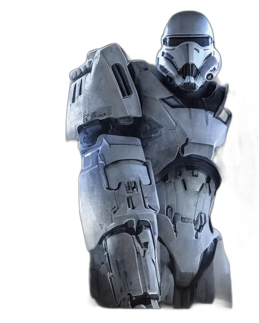 robot, weapon, concept art, 3d render transparent PNG cut-out