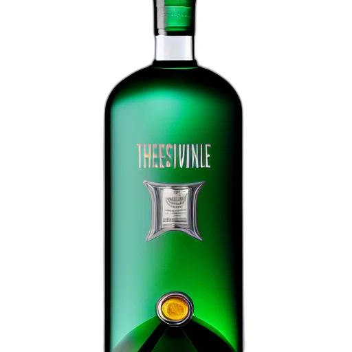 bottle, 3d render, photorealistic, green transparent PNG cut-out