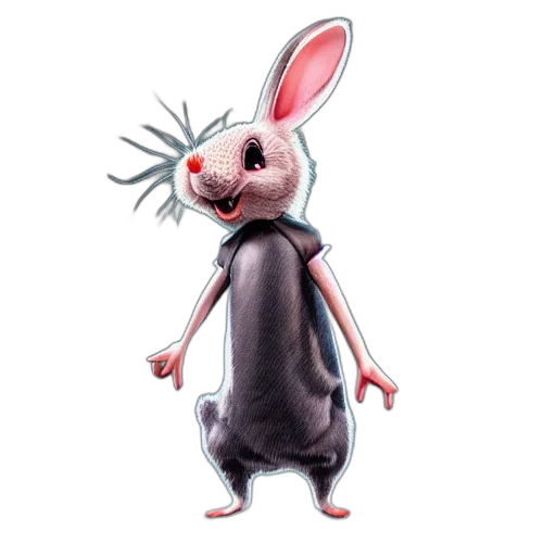 animal, creature, dress, staff transparent PNG cut-out
