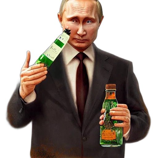 bottle, jacket, weapon, pixel art transparent PNG cut-out