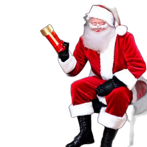 santa, giving, present, grinch transparent PNG cut-out