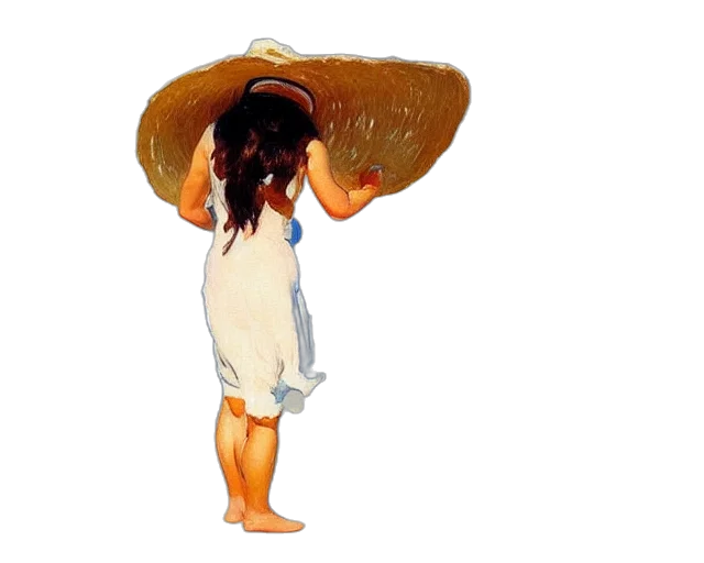 hat, dress, umbrella, food transparent PNG cut-out