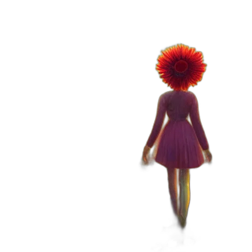 dress, flower, hair, crown transparent PNG cut-out